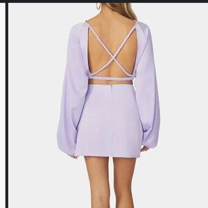 Weworewhat Tops Weworewhat Billow Sleeve Satin Top